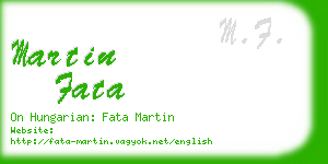 martin fata business card